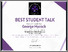 [thumbnail of Best Student Talk certificate]