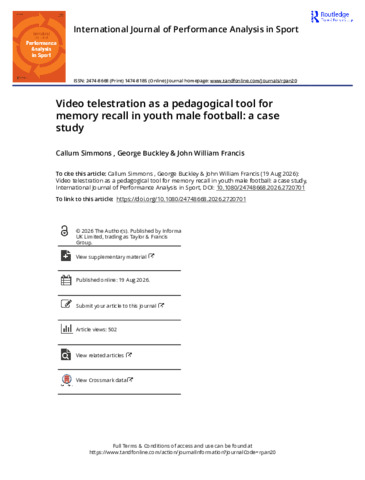 [thumbnail of Video telestration as a pedagogical tool for memory recall in youth male football  a case study.pdf]